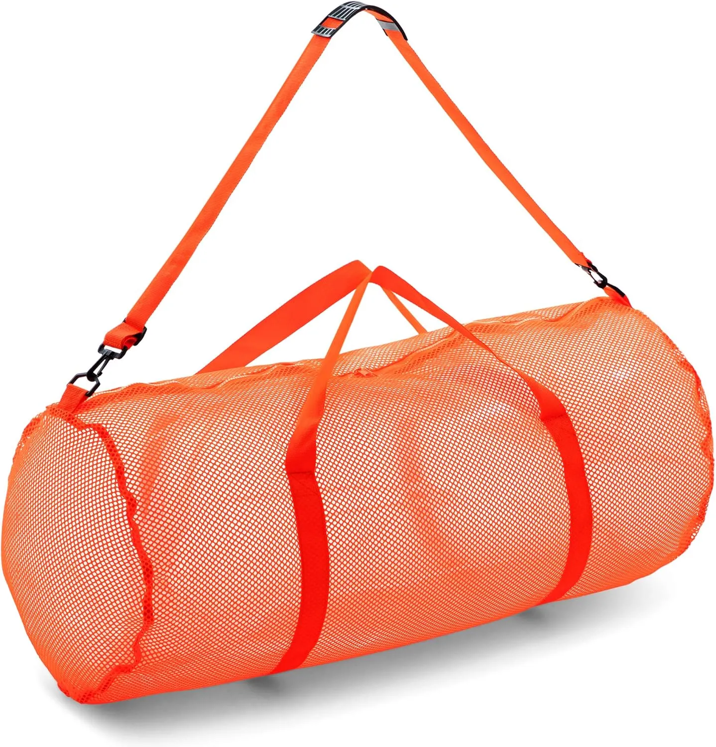 Champion Sports Mesh Duffle Bag with Zipper and Adjustable Shoulder Strap, 15” x 36” - Multipurpose, Oversized Gym Bag for Equipment, Sports Gear, Laundry - Breathable Mesh Scuba and Travel Bag