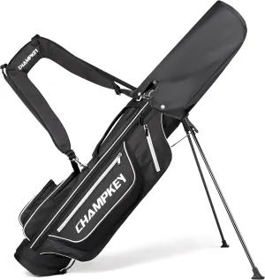 CHAMPKEY Lightweight Golf Stand Bag | Professional Pitch Golf Bag Ideal for The Driving Range, Par 3 and Executive Courses