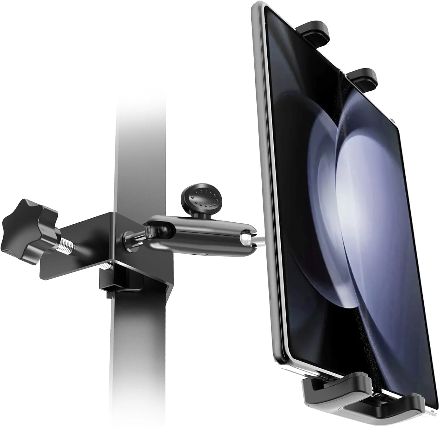 Charchendo Golf Cart Phone Holder Compatible with Samsung Galaxy Z Fold, [Anti-Drop] Phone Mount Clip for Golf Cart with Metal Ball Head Fits Galaxy Z Fold 5/4/3/2, iPhone 15 and 4-12.9'' Devices