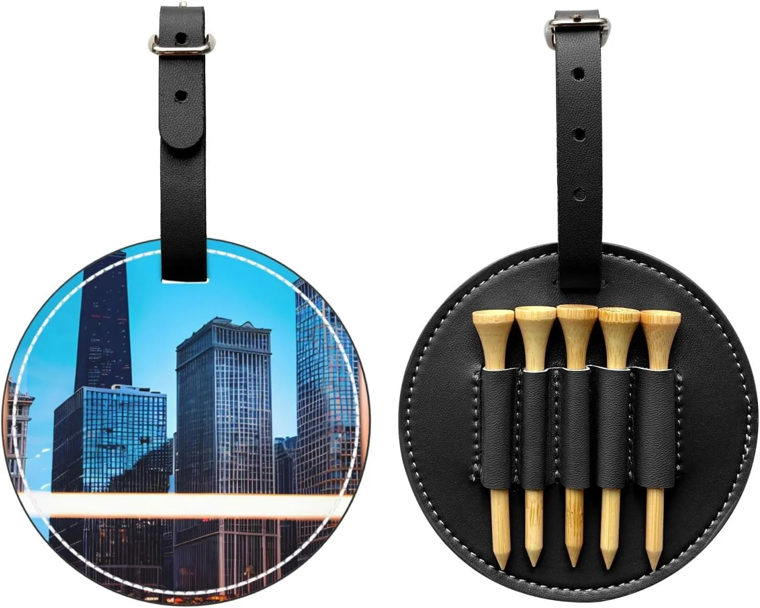Chicago Reflect Golf Tees Organizer Bag â€“ Black Versatile for Men and Women - Perfect for Golf Course, Club, and Cart Stand