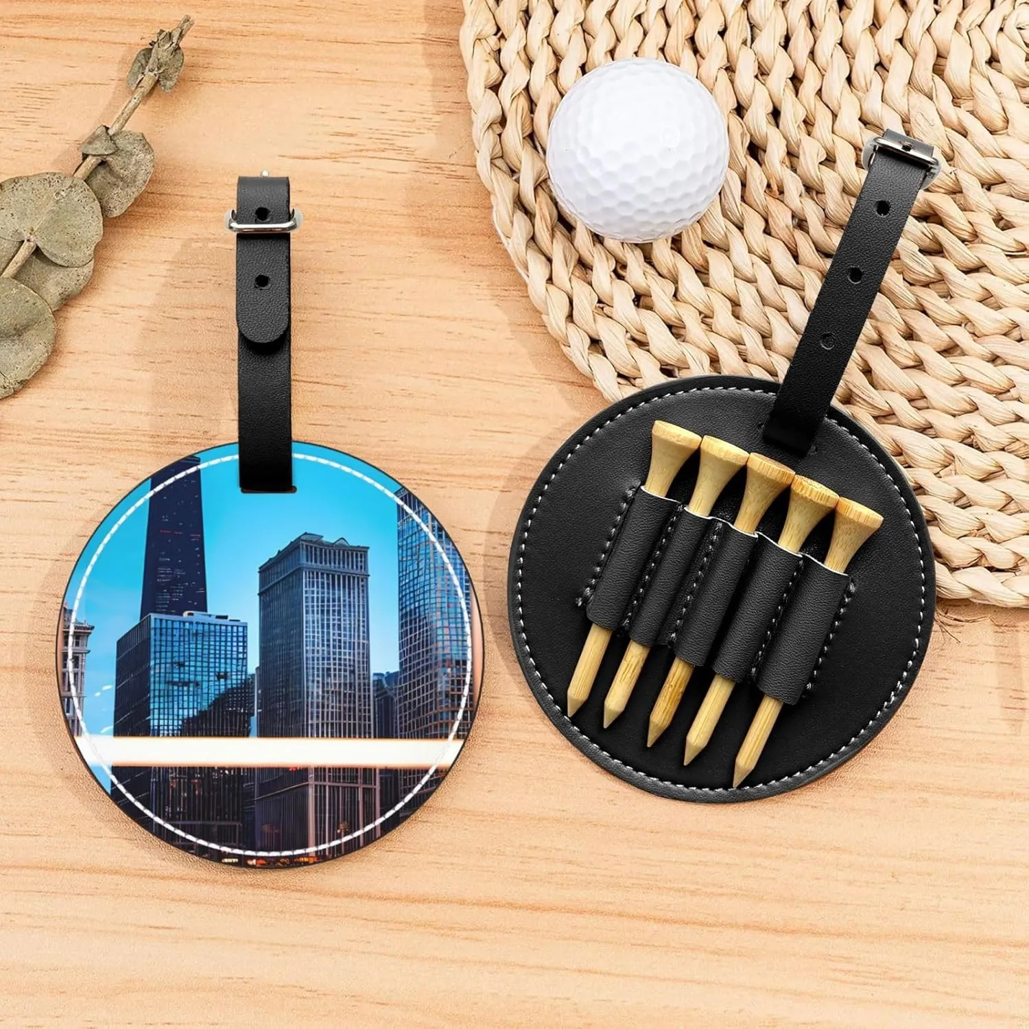 Chicago Reflect Golf Tees Organizer Bag â€“ Black Versatile for Men and Women - Perfect for Golf Course, Club, and Cart Stand
