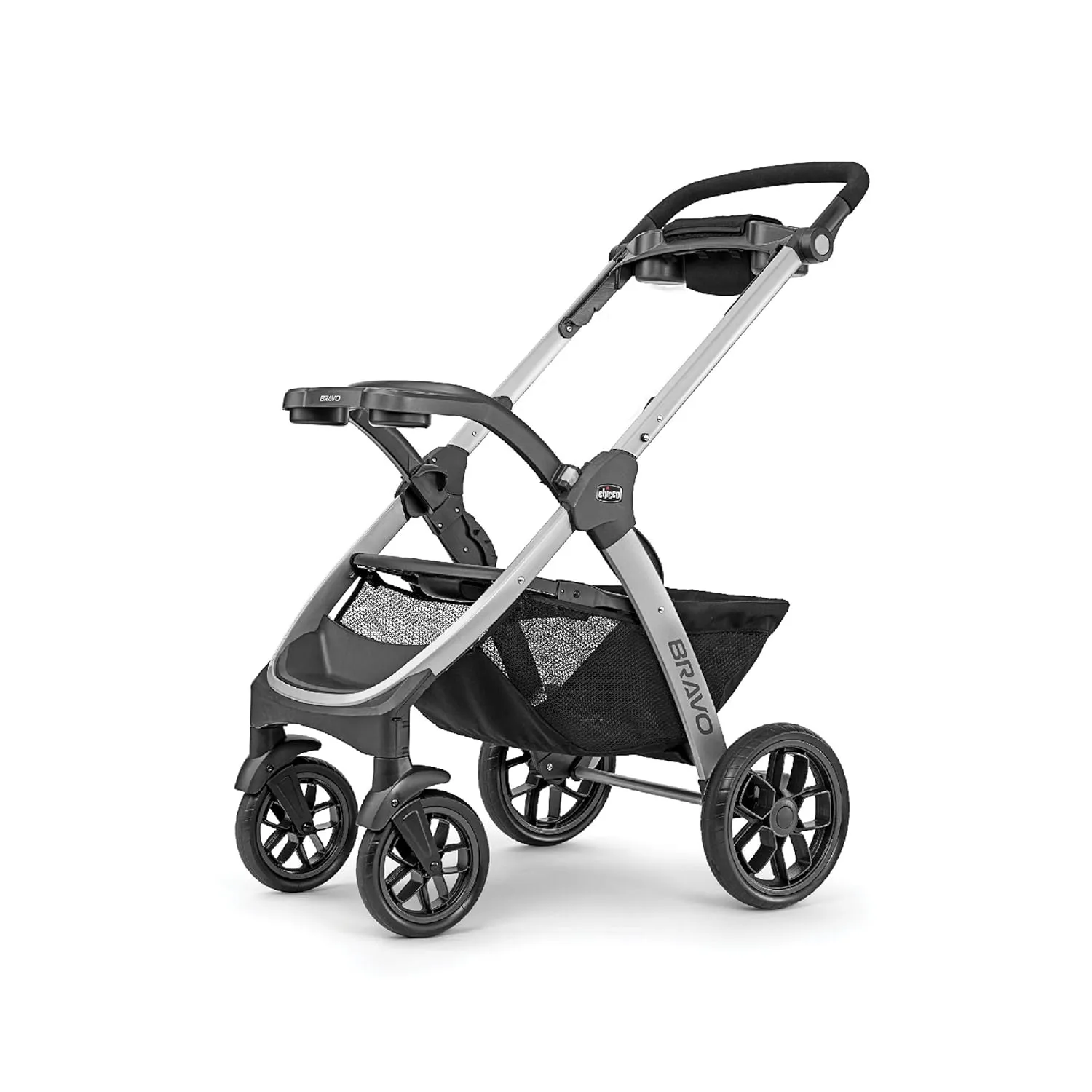 Chicco Bravo 3-in-1 Trio Travel System, Quick-Fold Stroller with KeyFit 30 Infant Car Seat and base | Camden/Black