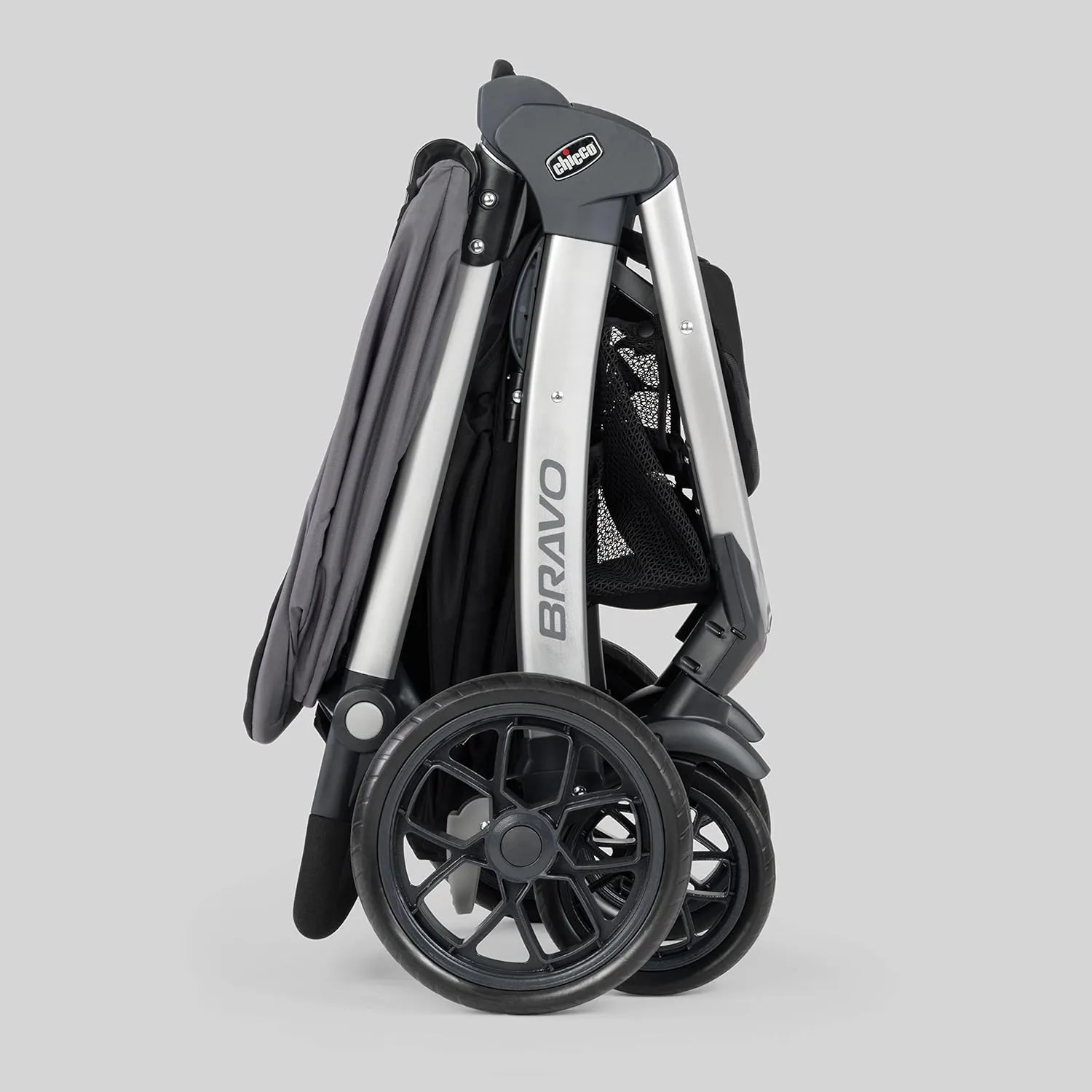 Chicco Bravo 3-in-1 Trio Travel System, Quick-Fold Stroller with KeyFit 30 Infant Car Seat and base | Camden/Black