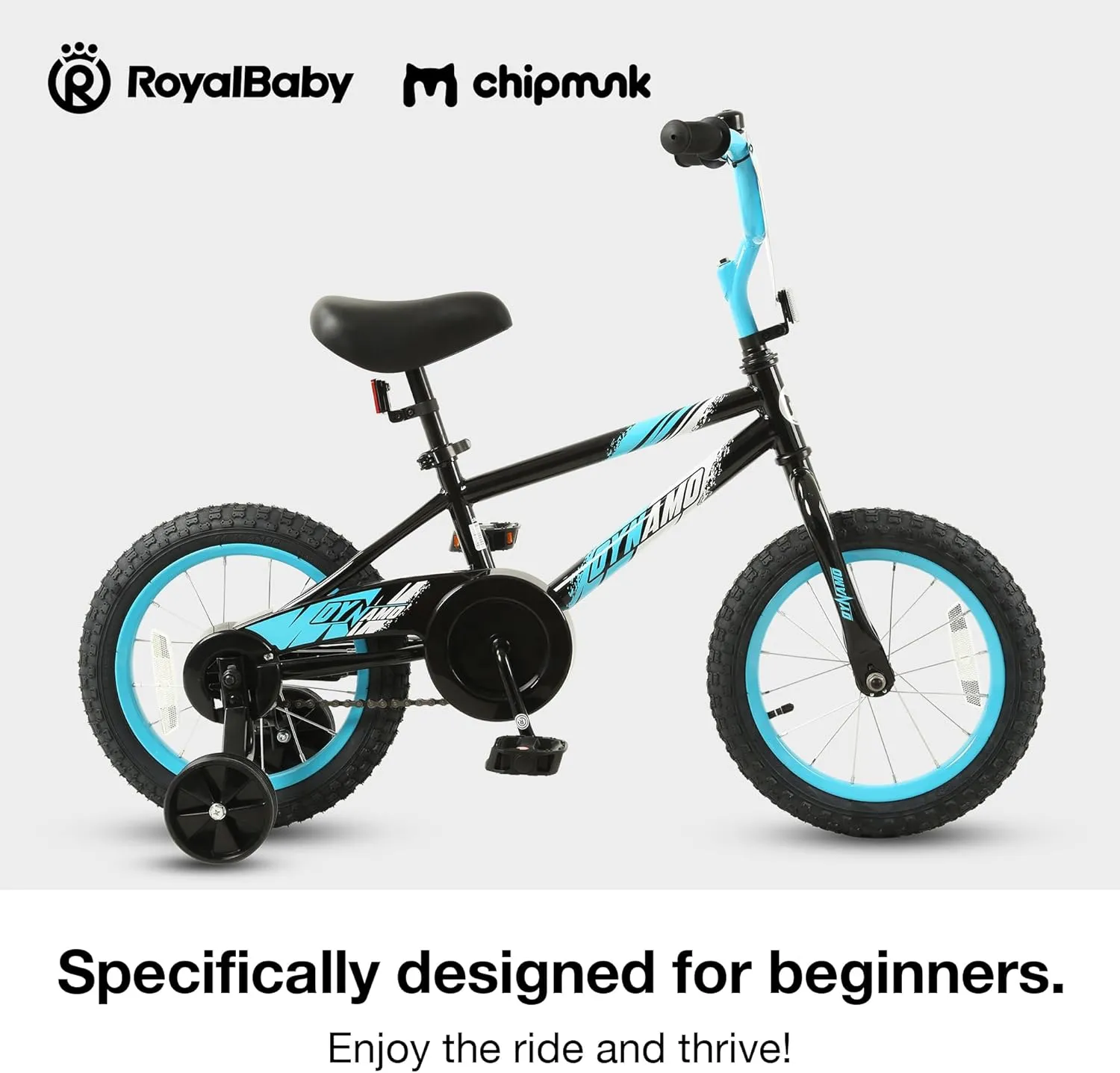 Chipmunk Kids Bike Toddlers 12 14 16 18 Inch Wheel Bicycle Beginners Boys Girls Ages 3-11 Years, Multiple Color Options
