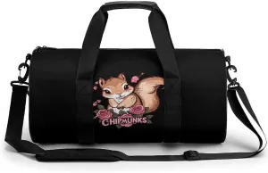 Chipmunks Gym Bag Lightweight Carry On Duffel Bag Athletic Sports Travel Bag Weekender Bag for Men Women