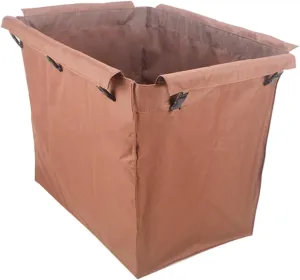 Cleaning Trolley Bag Waterproof Thickened Oxford Cloth, Rolling Laundry Cart Bag Plastic Buckle Design Easy Installation Lightweight, Large Capacity Design Strong Applicability(Brown,83x63x58cm/33x25x