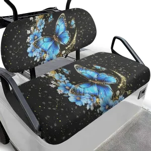 CLOHOMIN 2pcs Golf Cart Seat Bottom Cushion Back Rest Cover for Club Car Sports Golf Travel Sports Golf Cart Seat Cover
