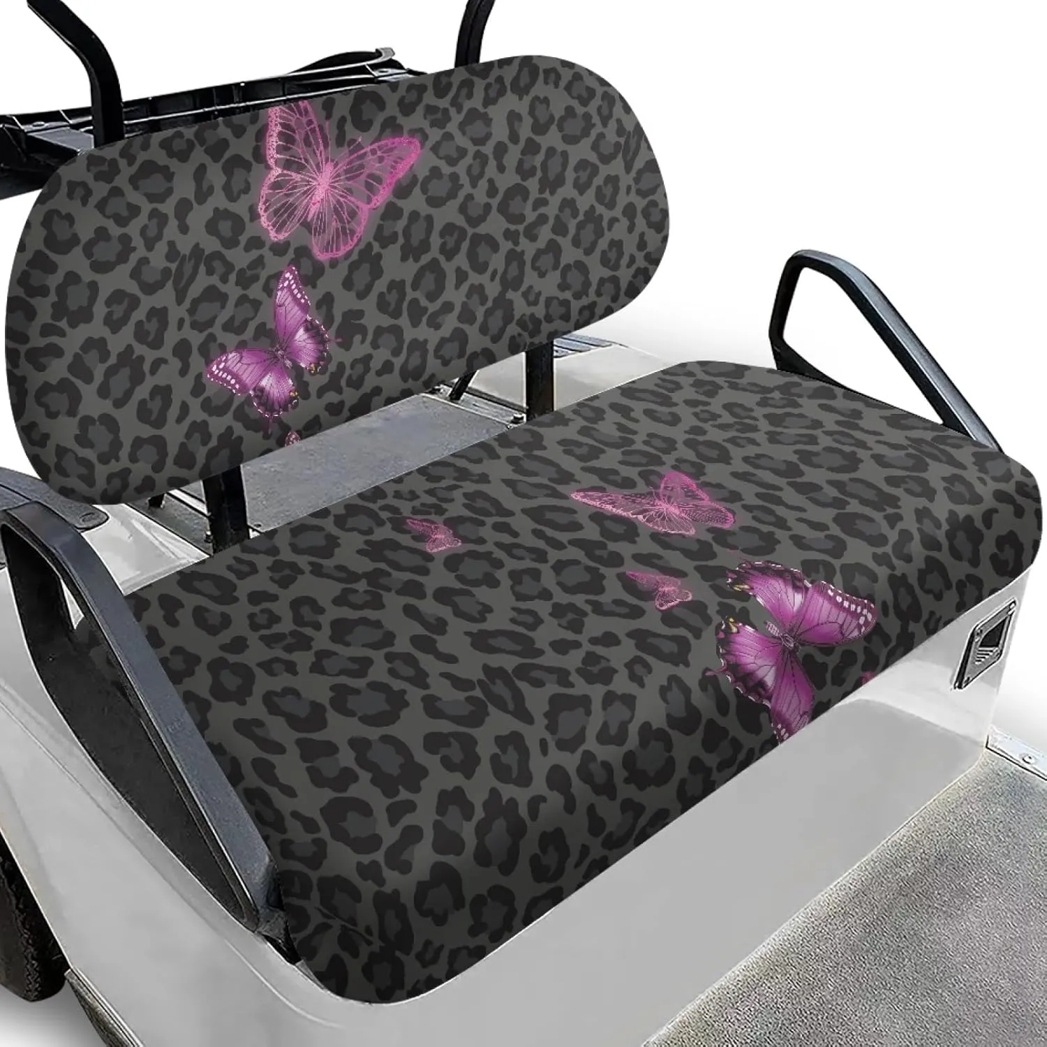 CLOHOMIN 2pcs Golf Cart Seat Bottom Cushion Back Rest Cover for Club Car Sports Golf Travel Sports Golf Cart Seat Cover
