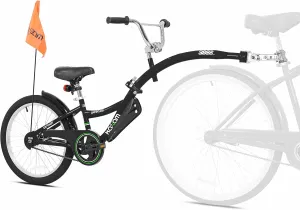 Co-Pilot Bike Trailer - 20 Inch Bike Trailer with Adjustable BMX Stem and Handlebar - Lightweight Aluminum Frame and Padded Saddle for Cycling - Perfect for Family Rides