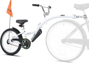 Co-Pilot Bike Trailer - 20 Inch Bike Trailer with Adjustable BMX Stem and Handlebar - Lightweight Aluminum Frame and Padded Saddle for Cycling - Perfect for Family Rides