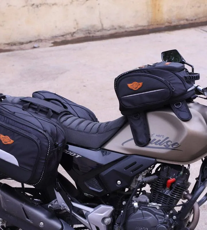 Combo 4: Mustang 50L Saddle Bag   Jaws Magnetic 28L Tank Bag
