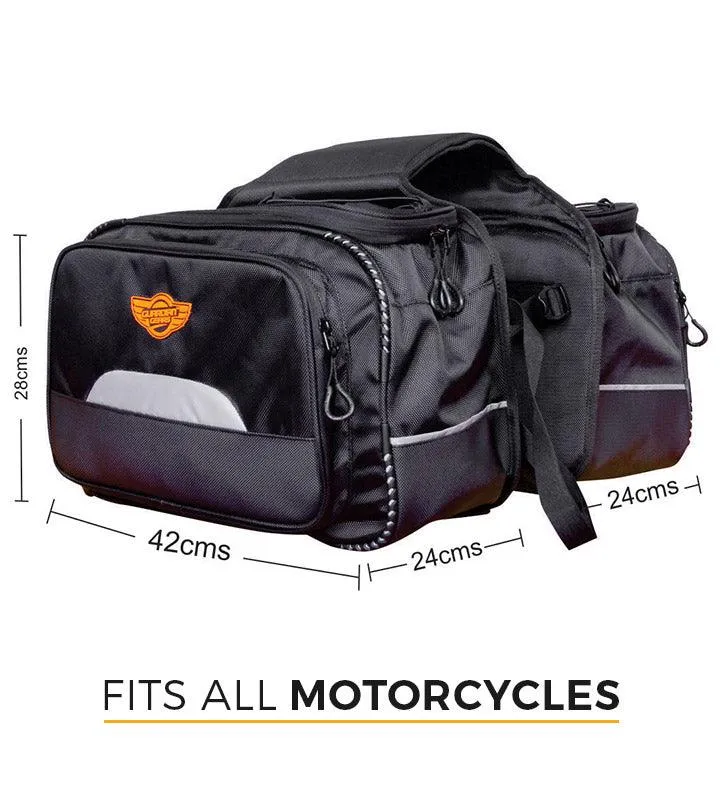Combo 4: Mustang 50L Saddle Bag   Jaws Magnetic 28L Tank Bag