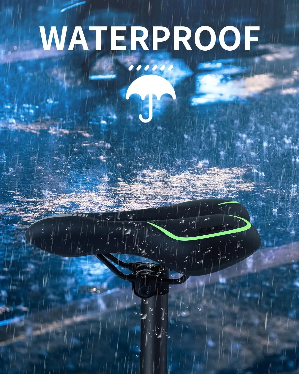 Comfortable MTB Gel Seat Mountain Bike Saddle MTB Saddle Mountain Bike Seat Gel Bikes Seats Breathable & Soft & Waterproof Bike Saddle Cushion for Men and Women