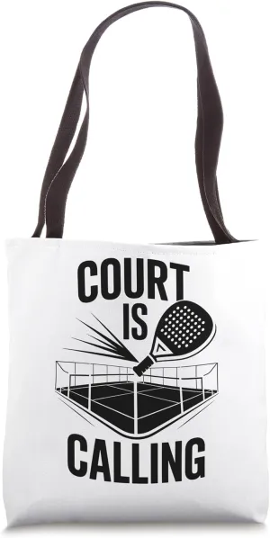 Court Is Calling Padel Sports Athlete Game Players Tote Bag