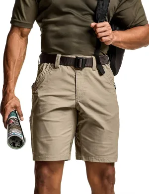 CQR Men's Flex Casual Cargo Shorts, Lightweight Water Resistant Golf Shorts, Stretch Tactical Work Shorts with Multi-Pocket