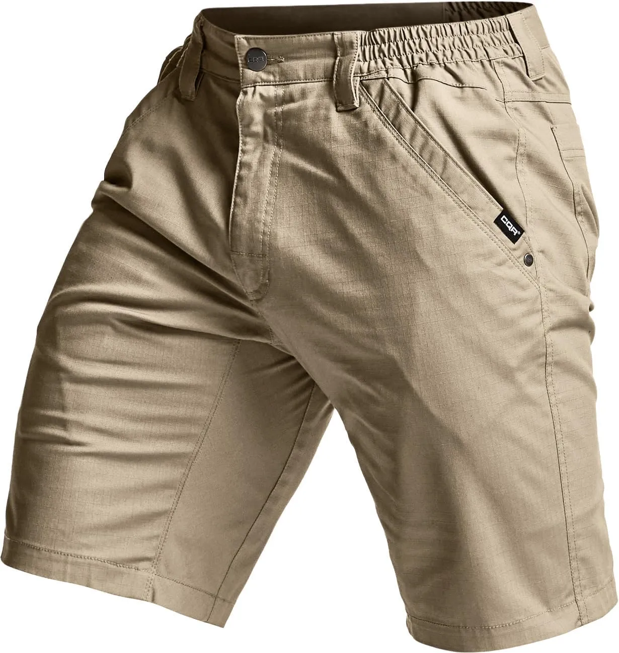 CQR Men's Flex Casual Cargo Shorts, Lightweight Water Resistant Golf Shorts, Stretch Tactical Work Shorts with Multi-Pocket