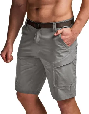 CQR Men's Quick Dry Stretch Hiking Cargo Shorts, Lightweight Water Resistant Tactical Casual, Golf & Outdoor with Pockets