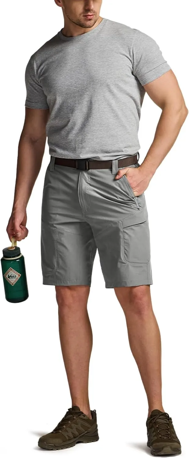 CQR Men's Quick Dry Stretch Hiking Cargo Shorts, Lightweight Water Resistant Tactical Casual, Golf & Outdoor with Pockets