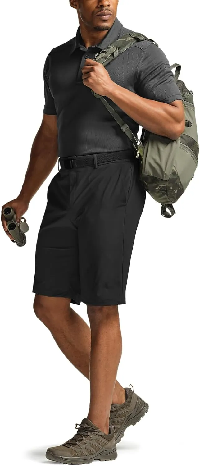 CQR Men’s Quick-Dry Stretch Hiking Cargo Shorts – Lightweight Water-Resistant Tactical Casual, Golf & Outdoor with Pockets