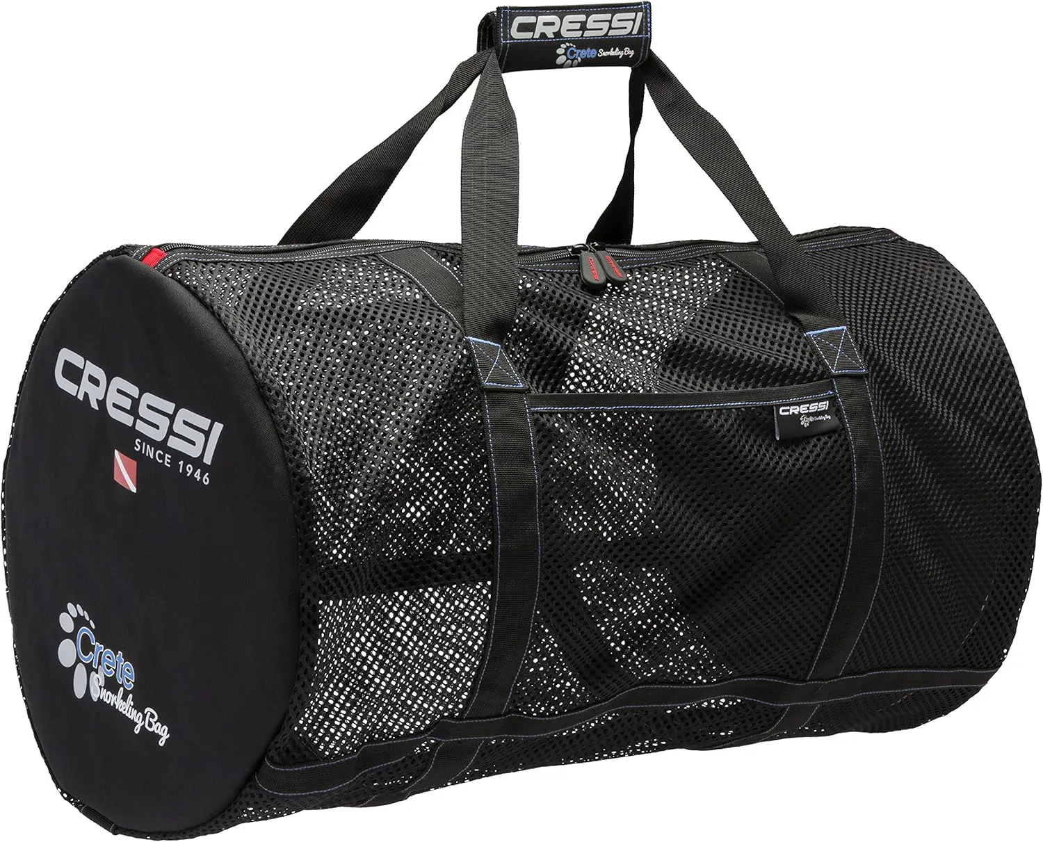 Cressi Strong Foldable Mesh Duffle Bag for Scuba Diving, Snorkeling Equipment - Crete: Designed in Italy