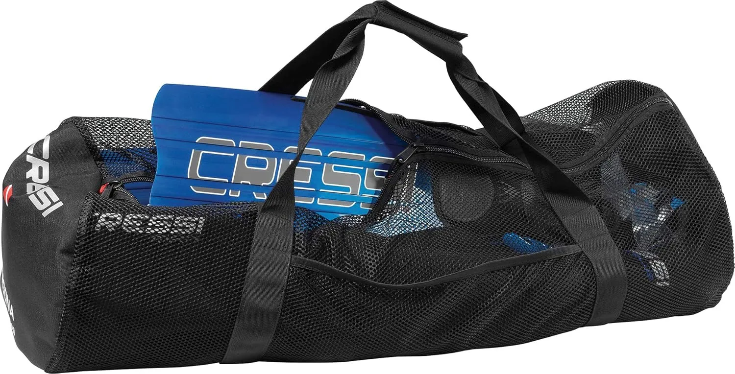 Cressi Strong Foldable Mesh Duffle Bag for Scuba Diving, Snorkeling Equipment | Gorgona & Crete: designed in Italy