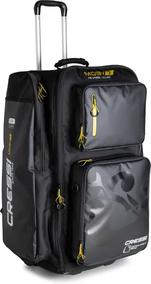 Cressi Strong Large Capacity Roller Luggage Bag 115L with Backpack Straps - Moby 7: Designed in Italy