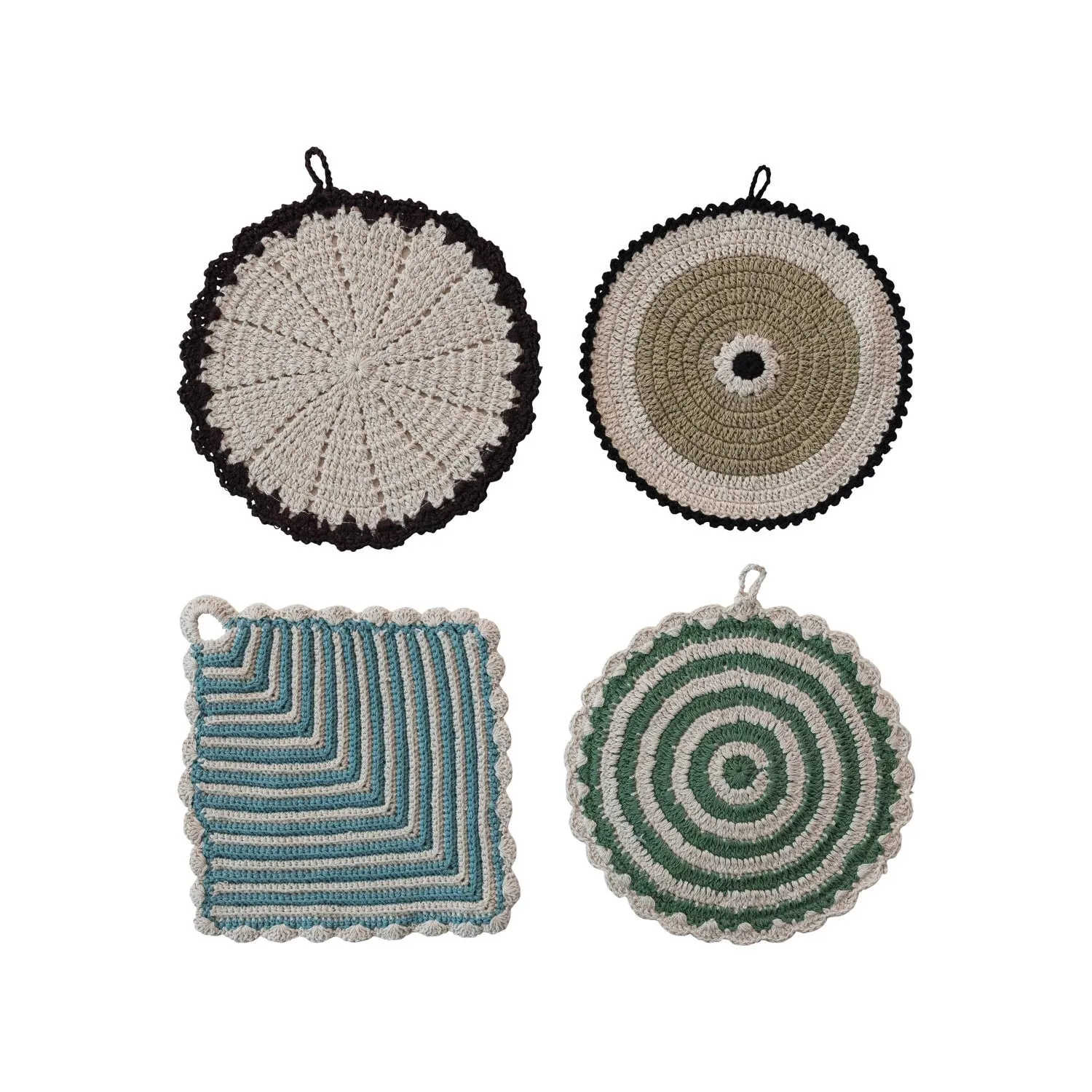 Crocheted Pot Holders, Bistro