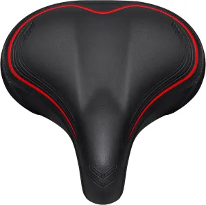 Crostice Wide Bike Seat Compatible with Peloton Bike & Bike Plus, Upgraded Comfort Bike Seat Cushion for Women & Men, Extra Oversize Big Saddle Seat Cover Pad Replacement, Accessory for Bikes