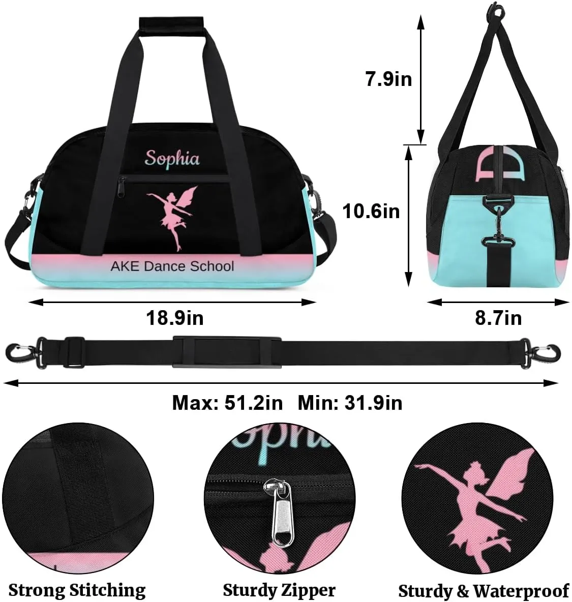 Custom-Dance-Bag for-Girls 8-10