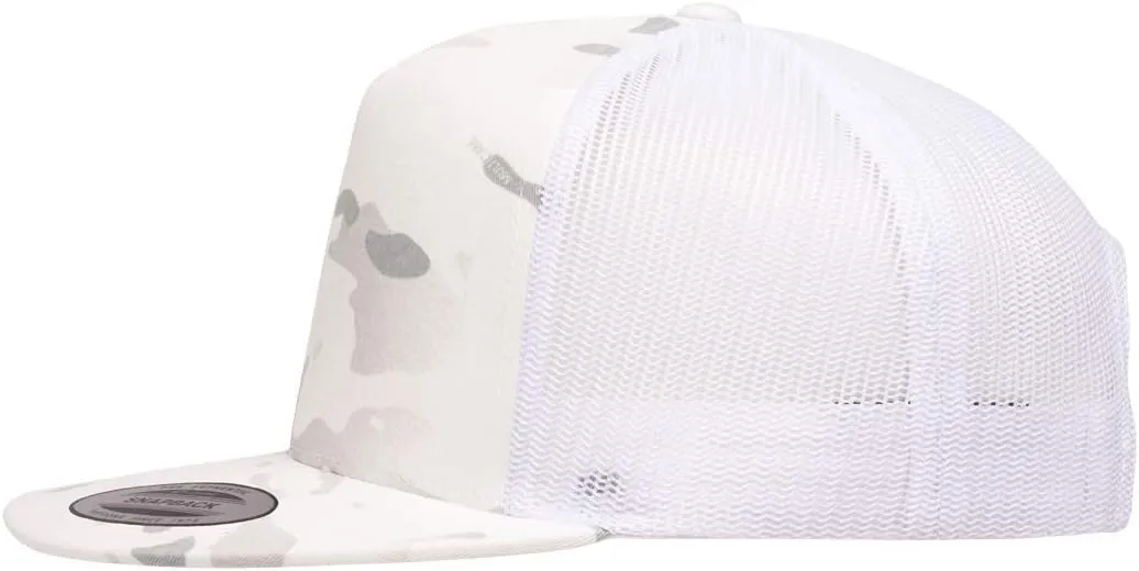 Custom Trucker Flatbill Hat YP 6006 Embroidered Your Text Snapback