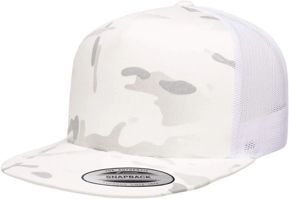 Custom Trucker Flatbill Hat YP 6006 Embroidered Your Text Snapback