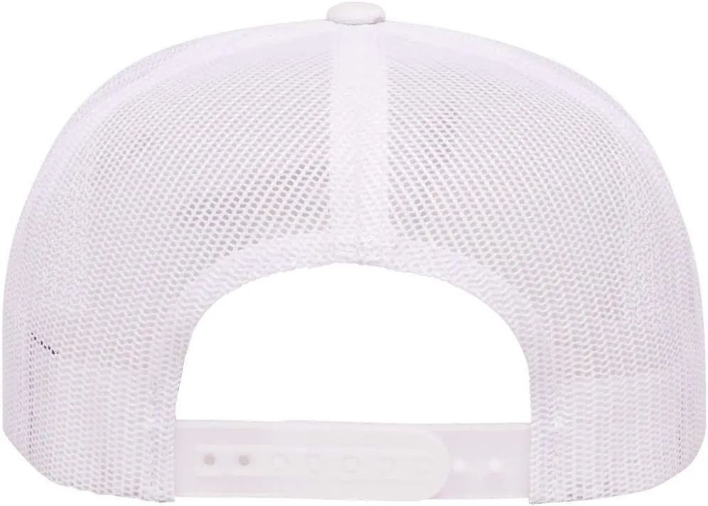Custom Trucker Flatbill Hat YP 6006 Embroidered Your Text Snapback