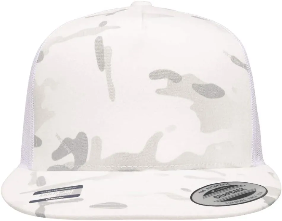 Custom Trucker Flatbill Hat YP 6006 Embroidered Your Text Snapback
