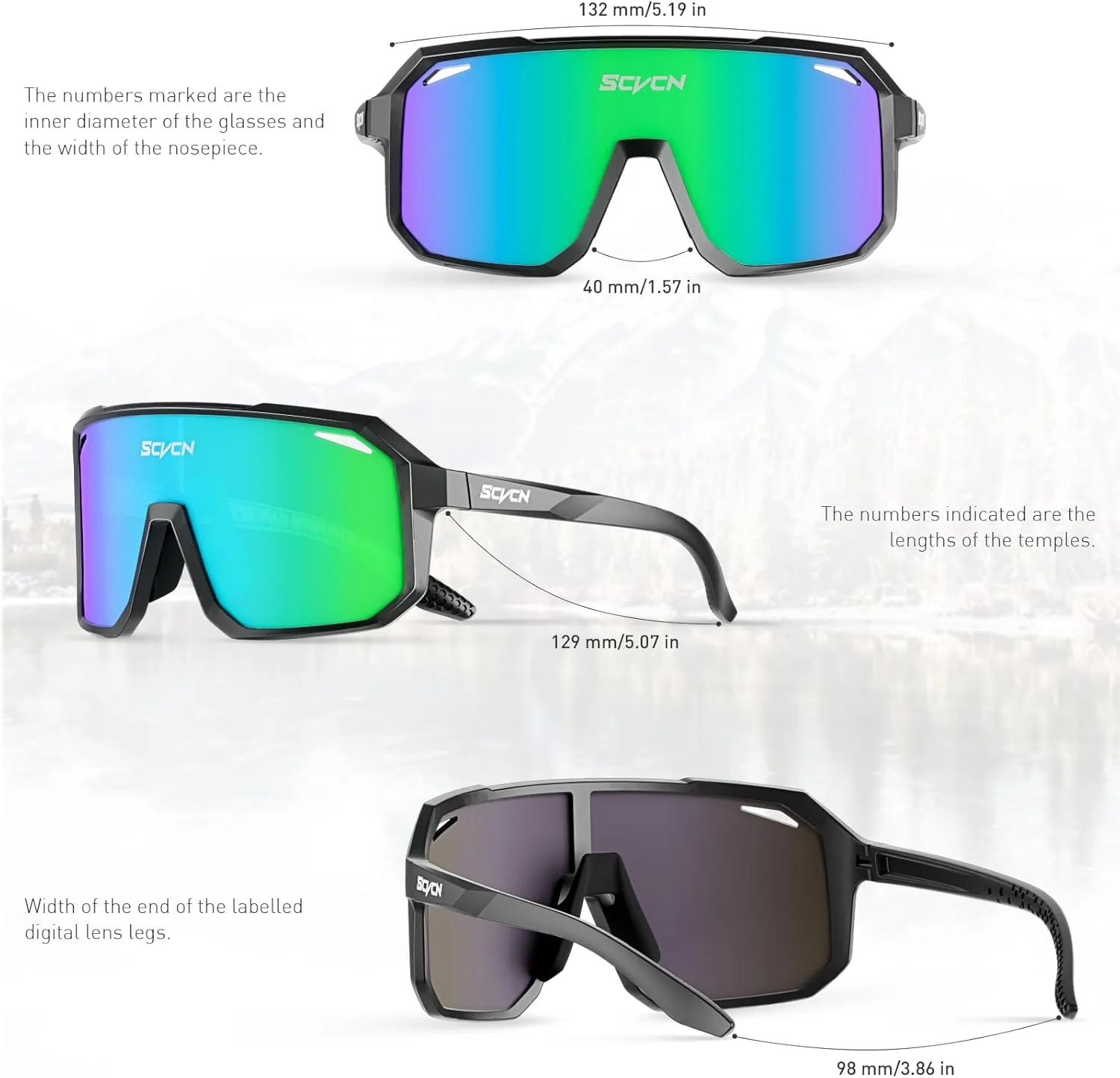 Cycling Glasses Sport Sunglasses MTB BMX Men Women Running Driving Fishing Golf DZ-S62