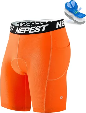 Cycling Underwear for Men Bike Shorts 4D Padded Biking Road Bicycle Biker MTB Liner Padding Shorts with Pockets