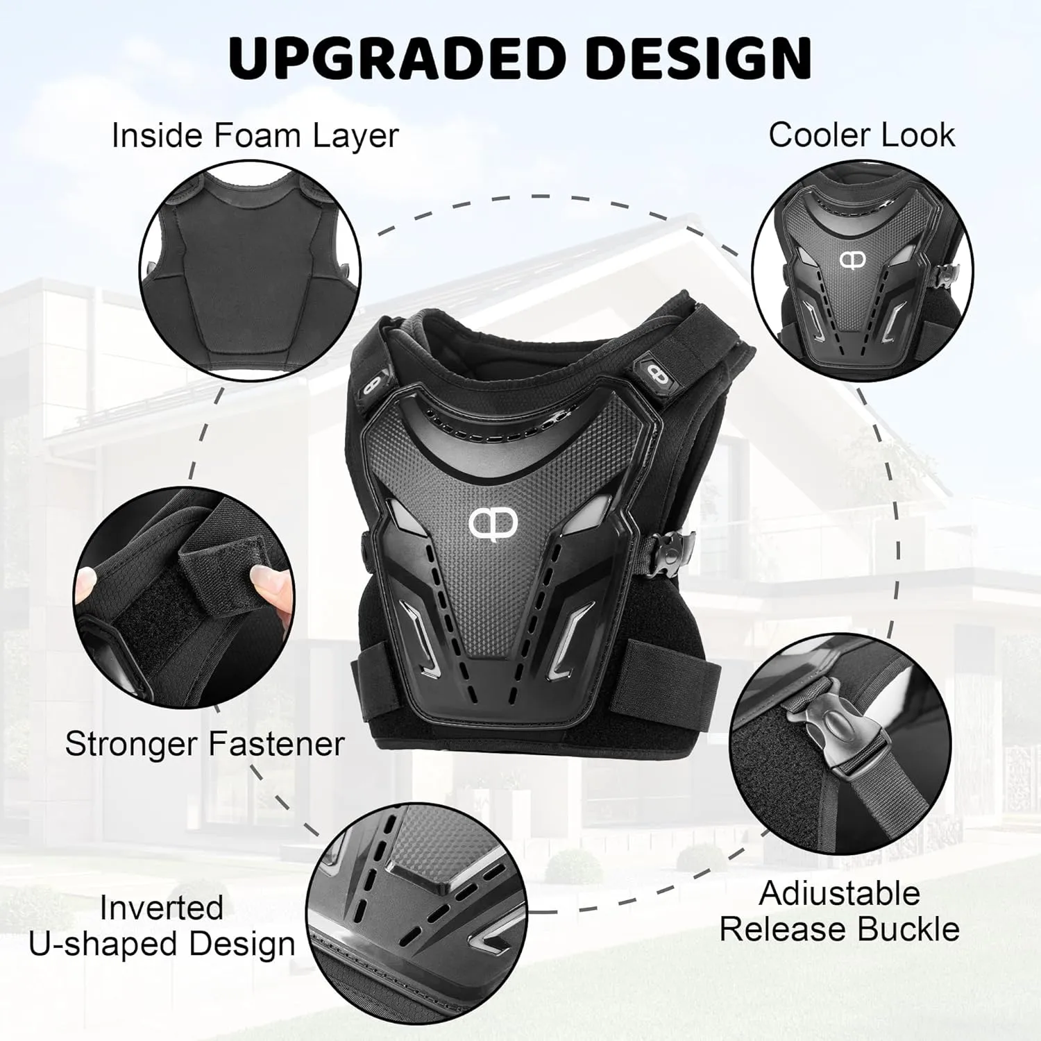 DA - Off Road Bicycle Equipment, Youth Motorcycle Riding Protective Equipment, Off-Road Motorcycle Armor Set, Boys and Girls, Mountain Bike Riding Chest Protector