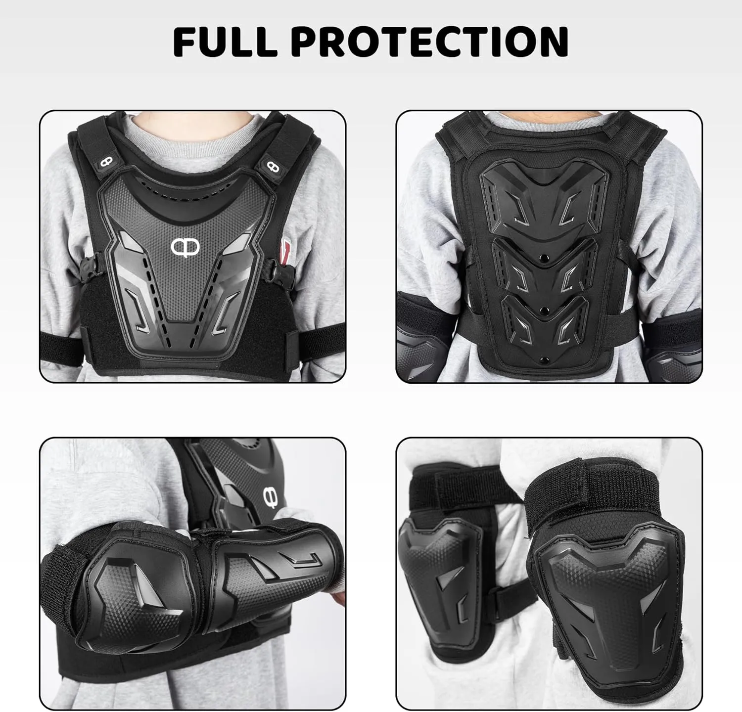 DA - Off Road Bicycle Equipment, Youth Motorcycle Riding Protective Equipment, Off-Road Motorcycle Armor Set, Boys and Girls, Mountain Bike Riding Chest Protector