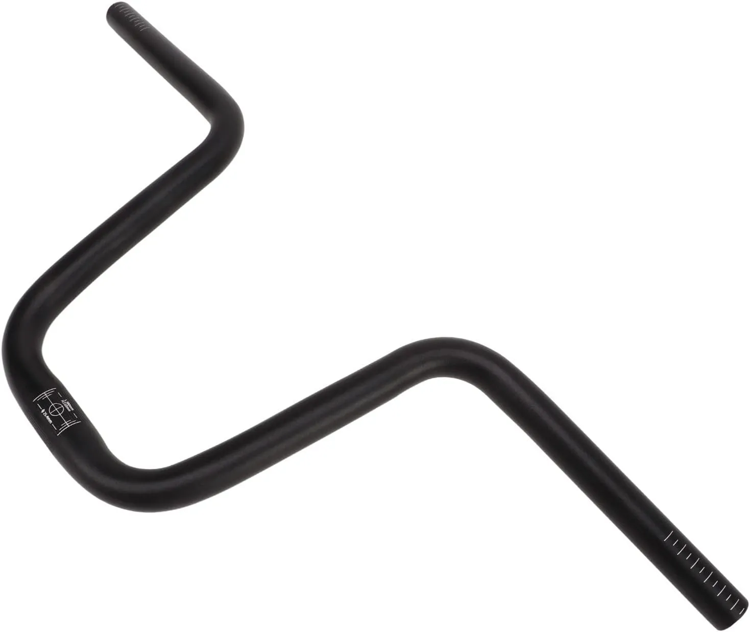 DAUERHAFT Mountain Handlebar Easy Installation Stable Aluminum Alloy 25 4mm X 580mm Nonslip Riding Handlebar (210mm / 8 3in Height)