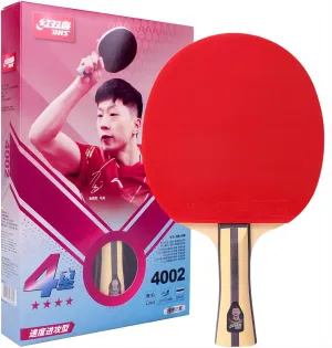 DHS Table Tennis Racket 4002, Ping Pong Paddle, Table Tennis Racquets - Shakehand with LANDSON Rubber Protector