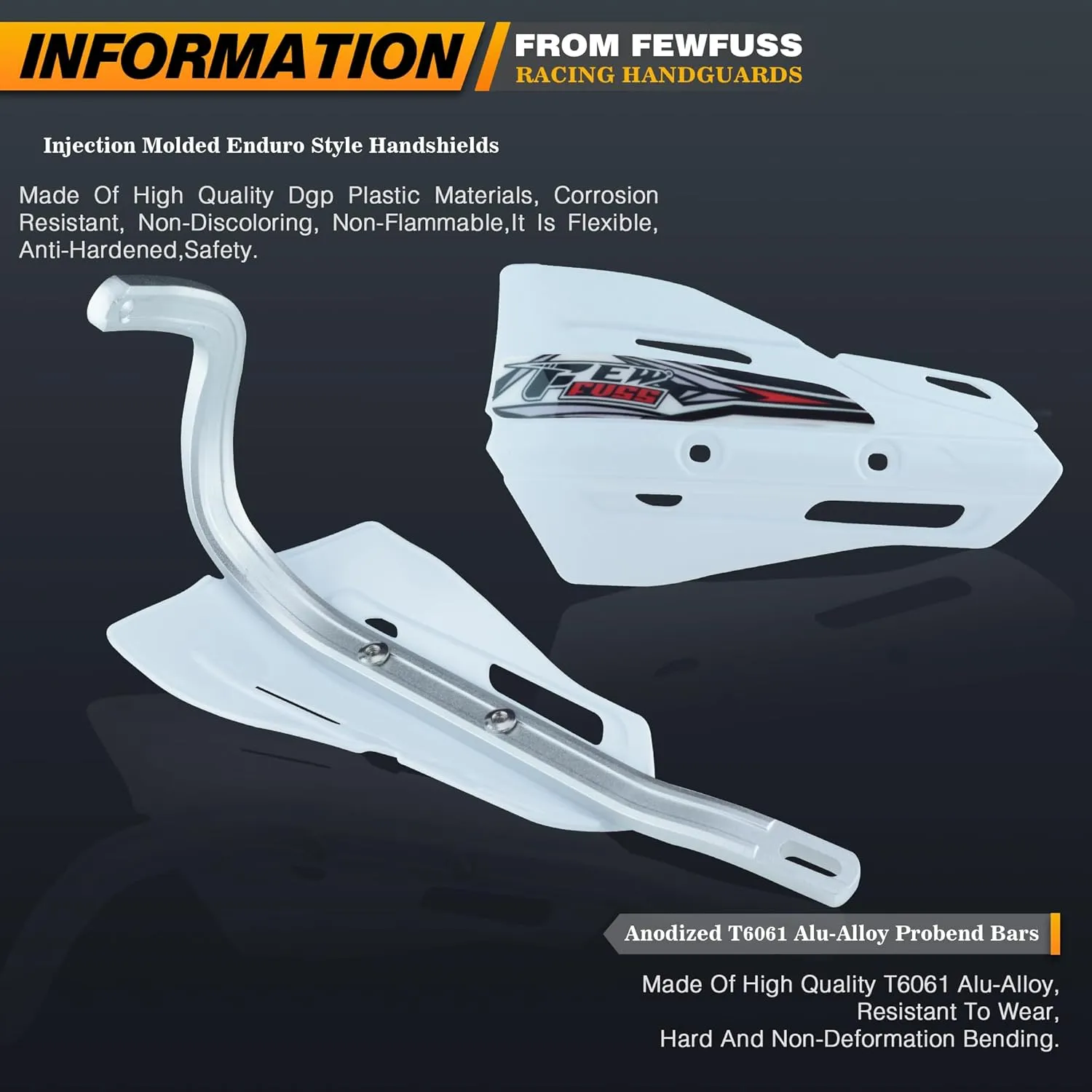 Dirt Bike Hand Guards with Grips, Univeral Dirtbike Motorcycle Handguards 7/8'' and 1 1/8'', MX Motocross Supermoto Racing ATV Handguards 22mm 28mm