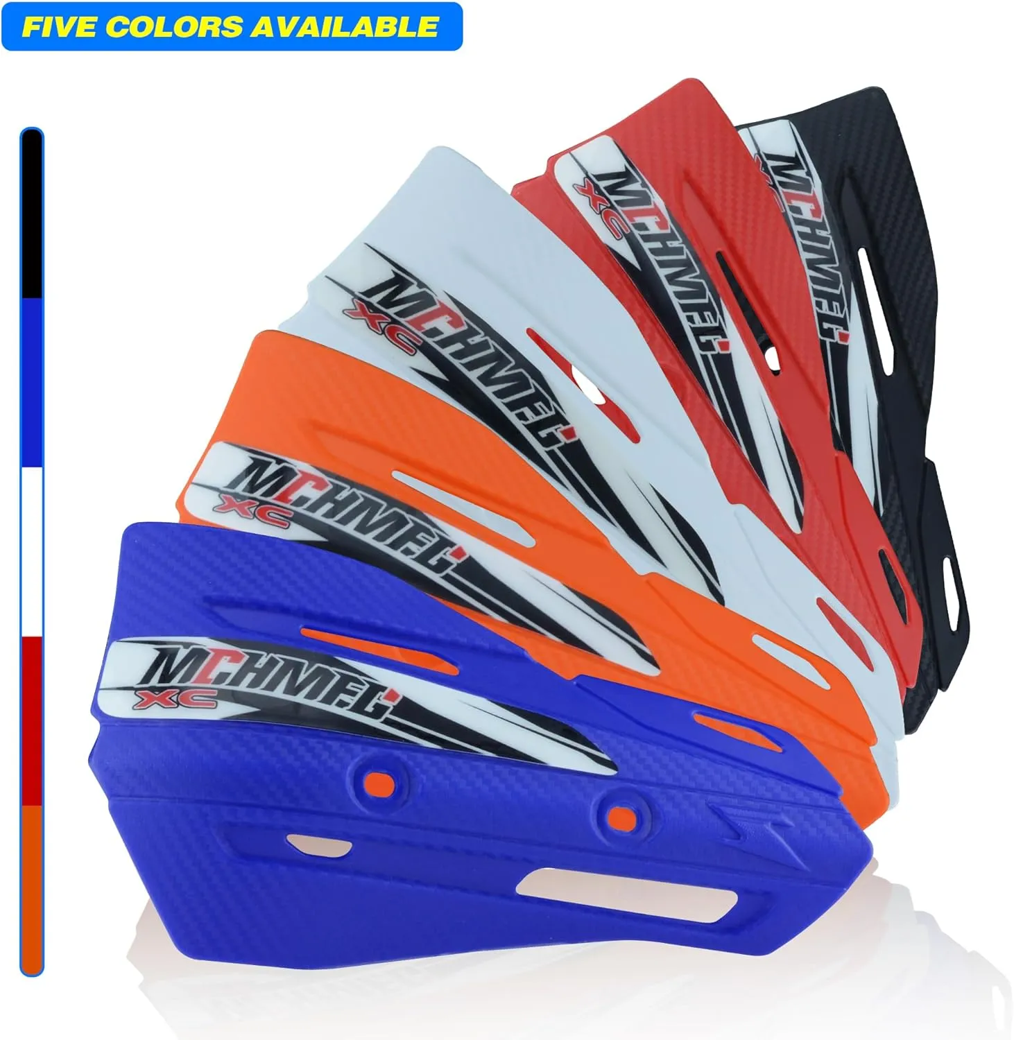 Dirt Bike Handguards with Grips - 7/8" and 1 1/8" Motorcycle Hand Guards for ATV - Universal Handguards Bracket for Off Road Motorcross (Blue)