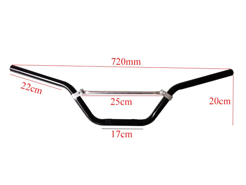 Dirt Pit Bike Handlebar 7/8" Red