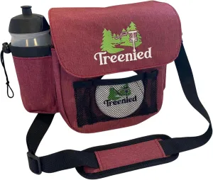 Disc Golf Bag with Adjustable Strap, Water Bottle Holder, Pockets for Mini Marker, Accessories and Primary Disc Pocket. Frisbee Golf Bag with Snap Lid and Stitched Logo. Pink Disk Golf Bag