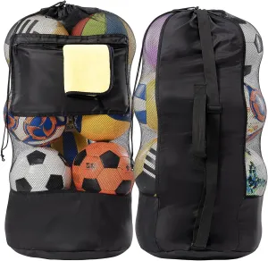 DoGeek Mesh Basketball Ball Bag with Shoulder Strap(Non-slip) Ball Bags Mesh for Soccer/Volleyball/Football Tested to Hold over 75 lbs(Non-slip Pad,27"x36"/70x90cm)