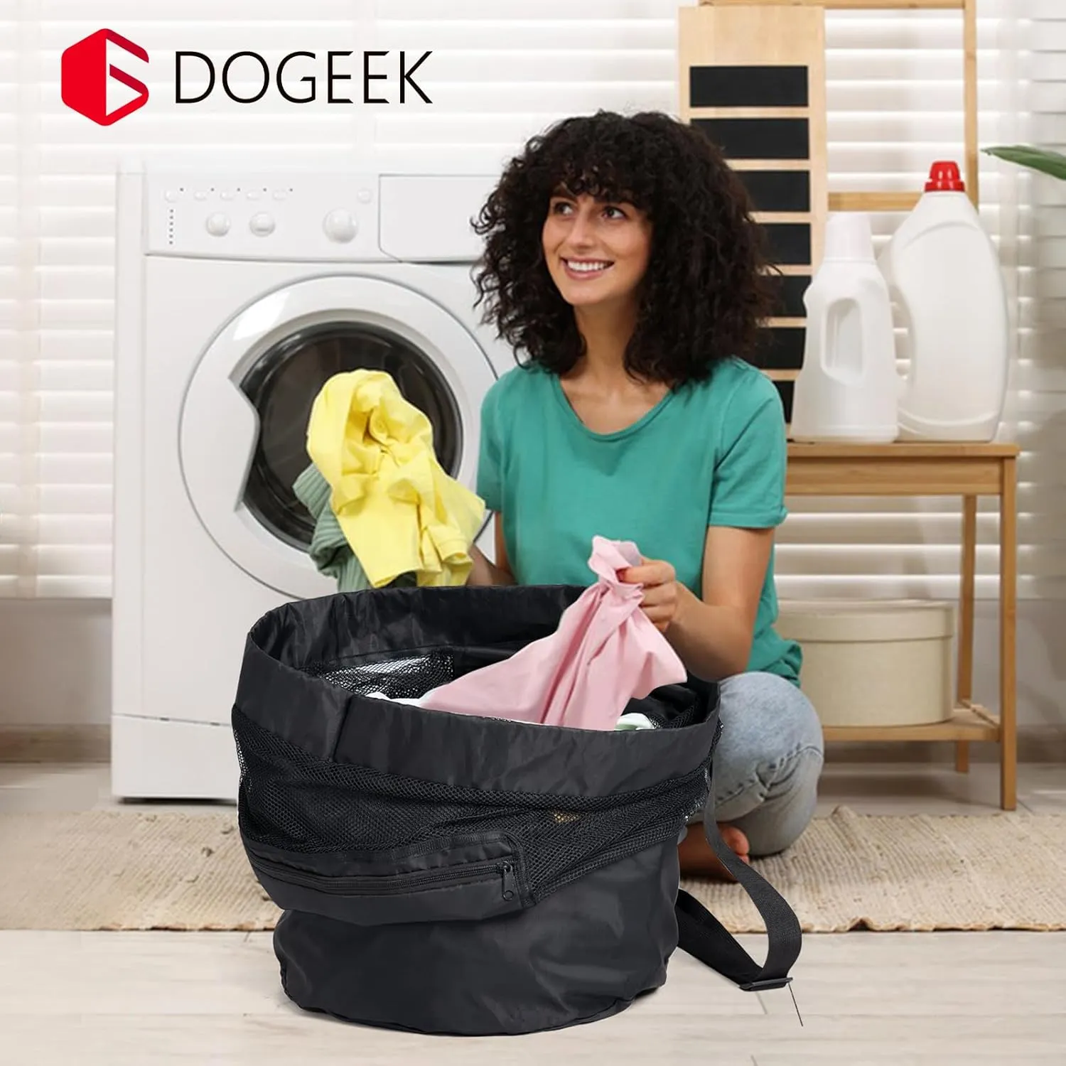 DoGeek Mesh Basketball Ball Bag with Shoulder Strap(Non-slip) Ball Bags Mesh for Soccer/Volleyball/Football Tested to Hold over 75 lbs(Non-slip Pad,27"x36"/70x90cm)