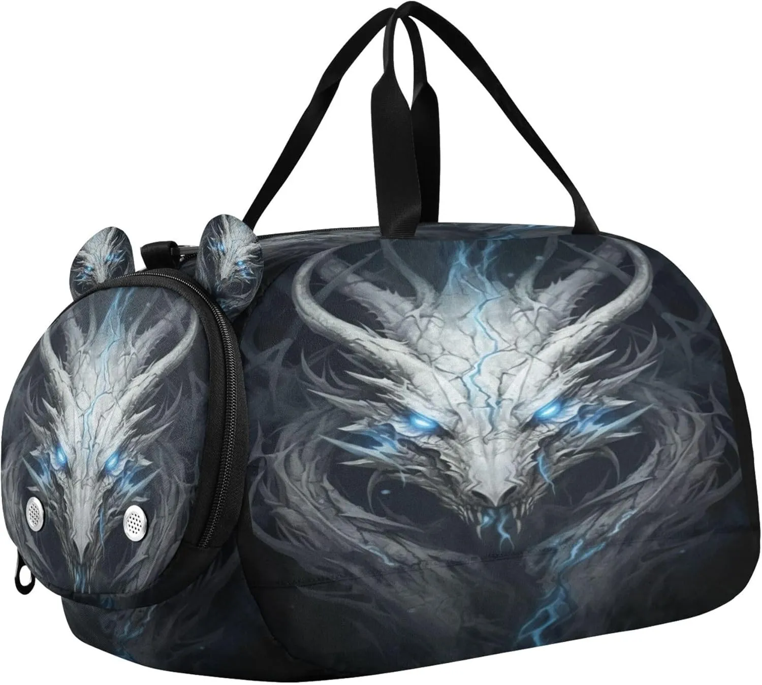 Dragon Kids Overnight Sports Duffel Bags with Shoe Compartment & Wet Pocket Travel Sport Gym Bag for Girls Boys