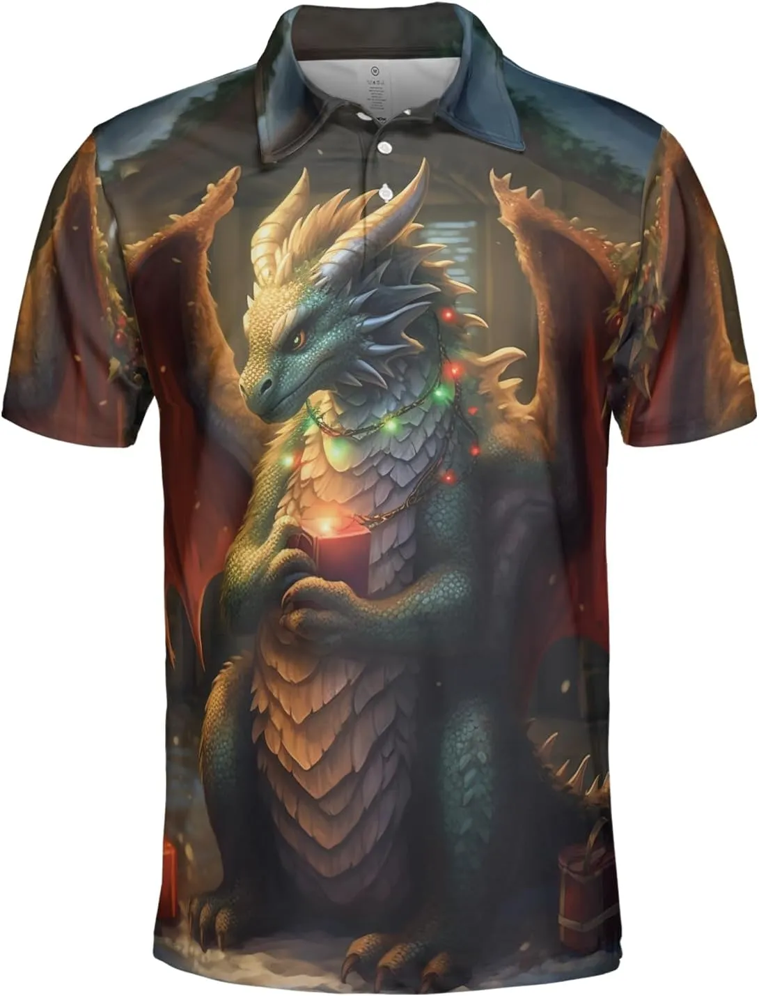 Dragon Men's Polo Shirts - Halloween Short Sleeve Regular Fit Polo Shirts for Men Women Series 23