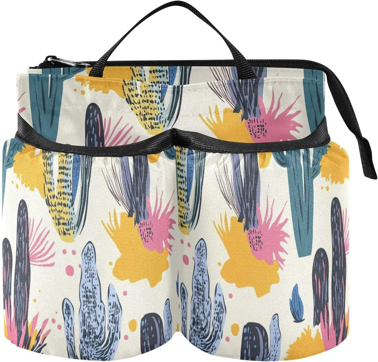 Drink Holder Suitcase Convenient Colorful Asthetic Cactus Caddy Bag Accessory Hold Two Coffee Mugs for Drink Beverages Caddy Coffee