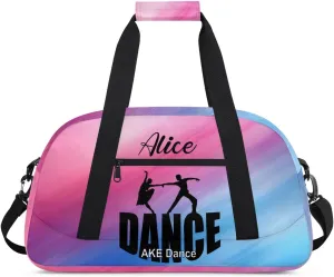 Duffel Bag for Girls Personalized Dance Team Bag Kids Gym Bag Small Travel Tote for Girls Pink Latin Dance Bag Dancer Gifts for Girls
