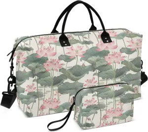 Duffel Bags Gym Sports Carry with Adjustable Strap for Business Trips 2 Pcs Set